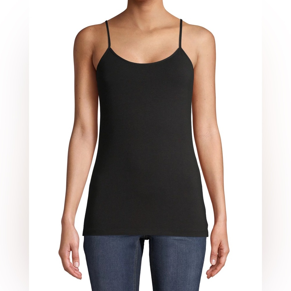NWT Time and Tru Women's Adjustable Strap Cami in Black
